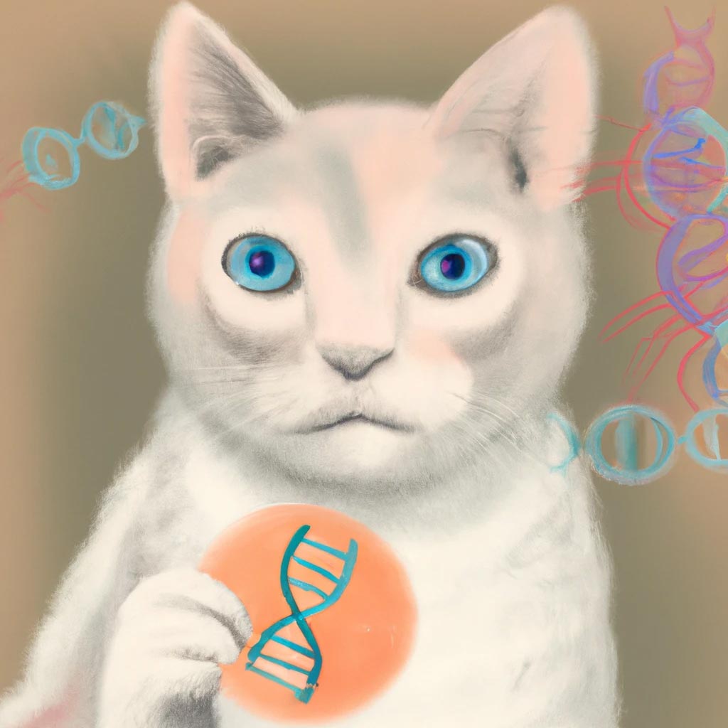 A pastel portrait of a young cat
