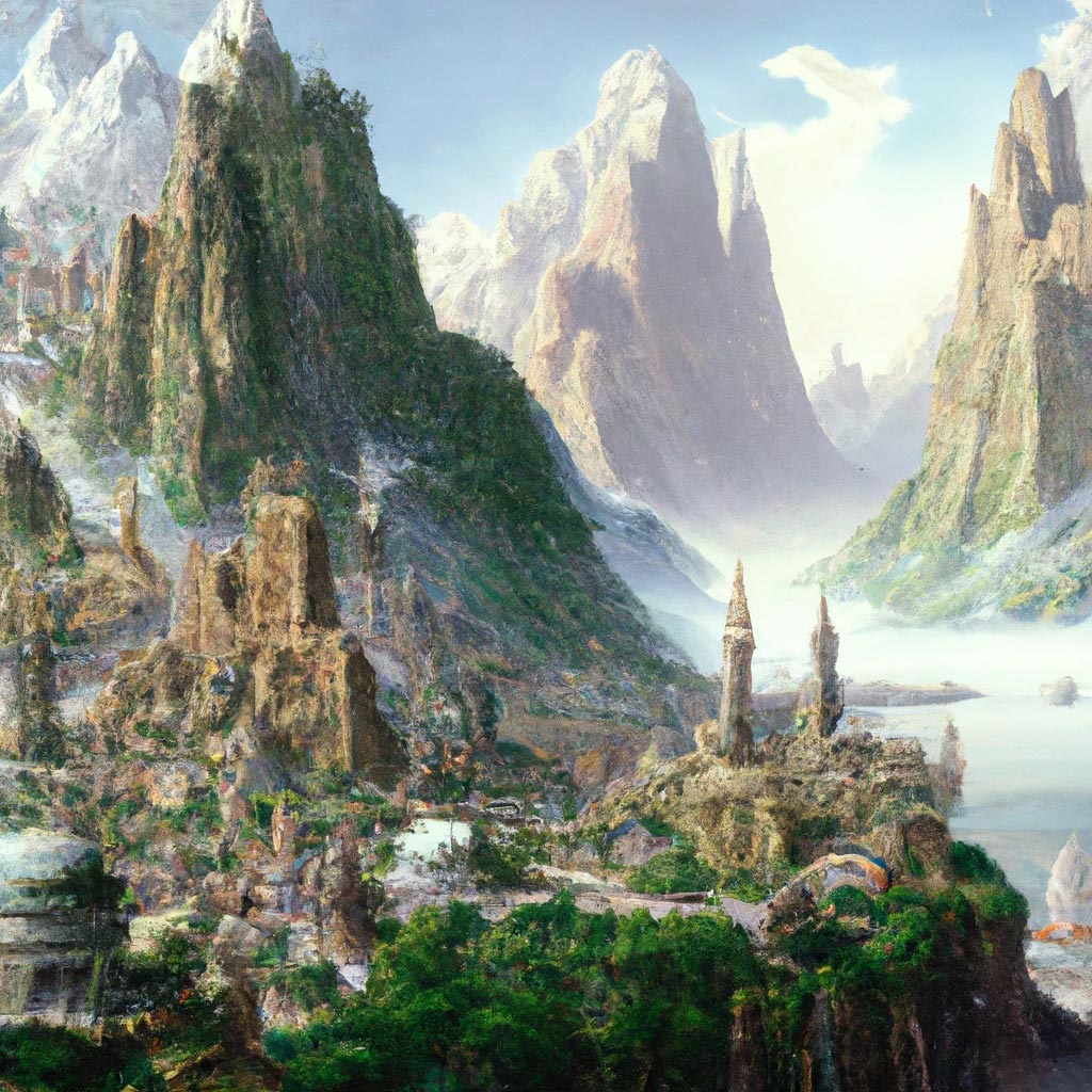 A utopian fantasy city designed by Jorn Oberg Utzon.