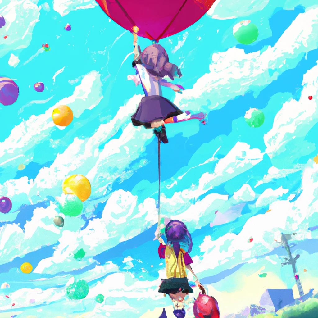 Anime Key Visual of a Manic Pixie Dream Girl