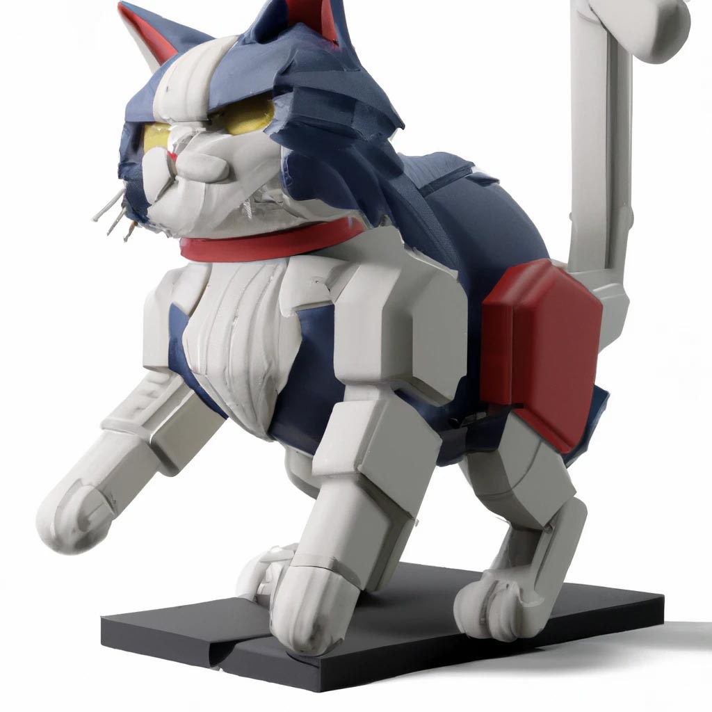 Cat as a gundam 3D model