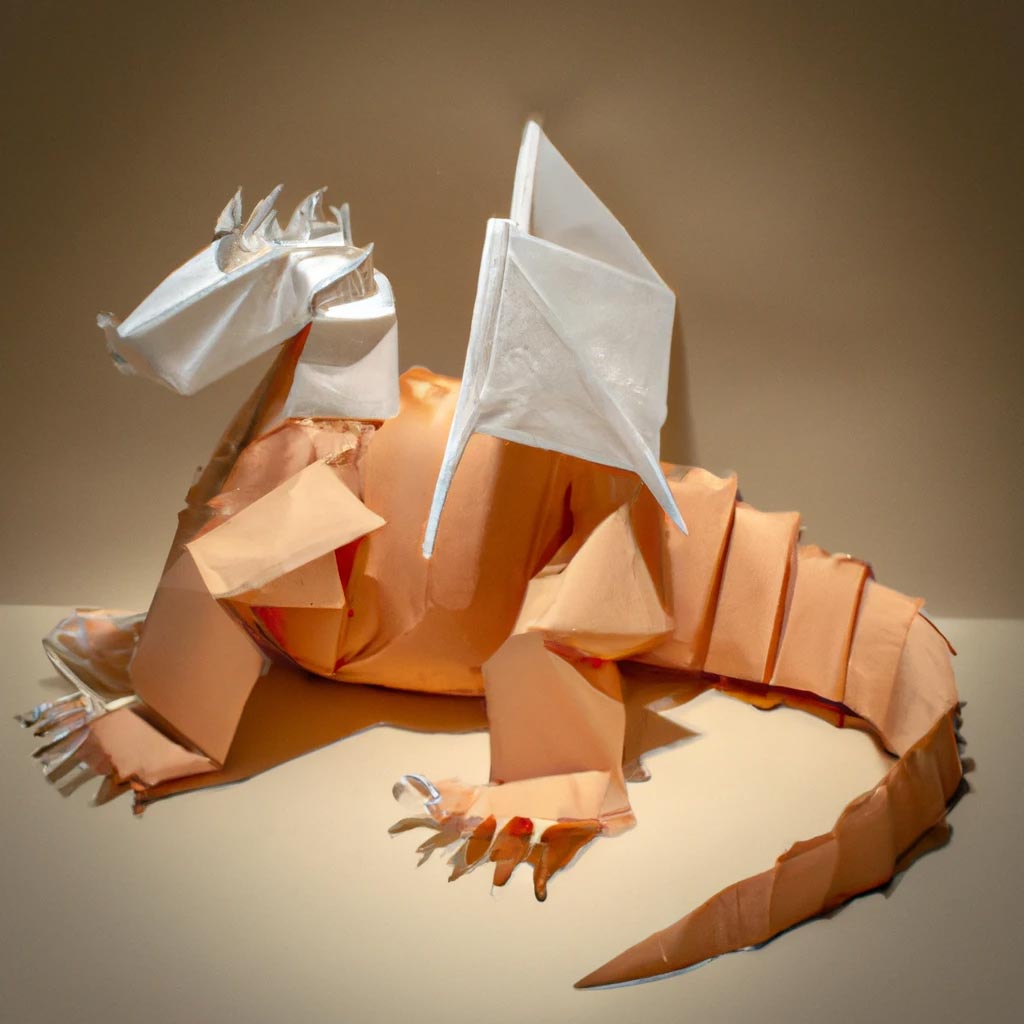 Complex origami model of a grumpy fat