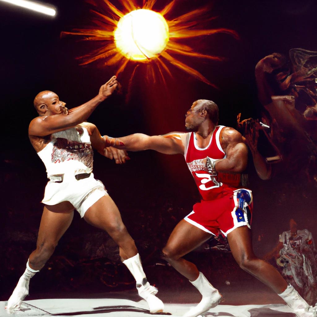 Full page, Sports Illustrated photograph of Charles Barkley firing