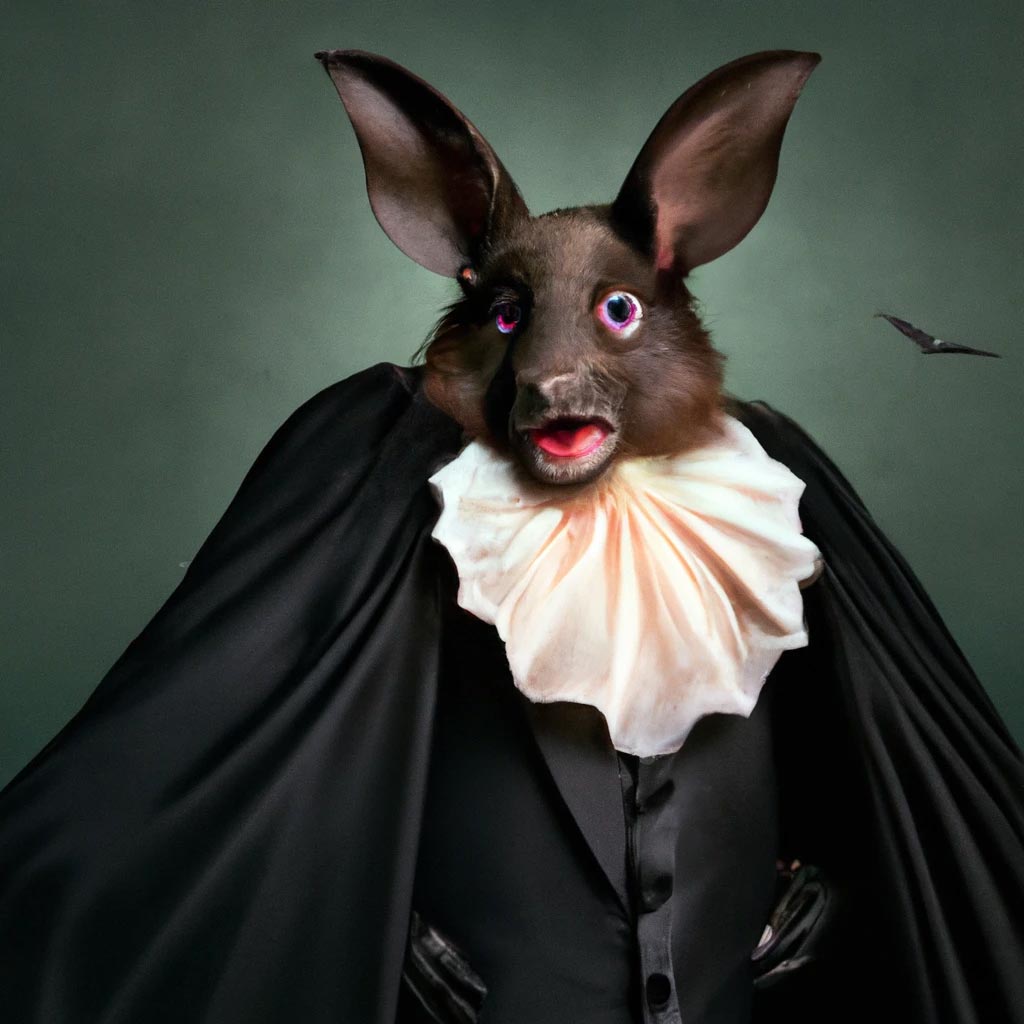 Photography by Annie Leibowitz. Portrait of a bat in