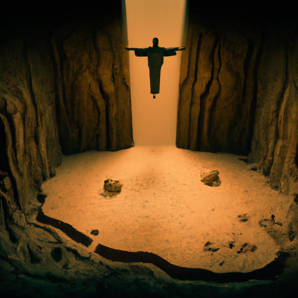 “Resurrection” It represents the timelessness of Jesus, who for