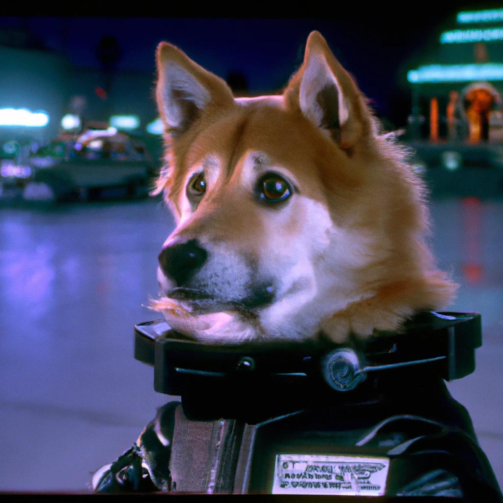 Still of doge in back to the future movie