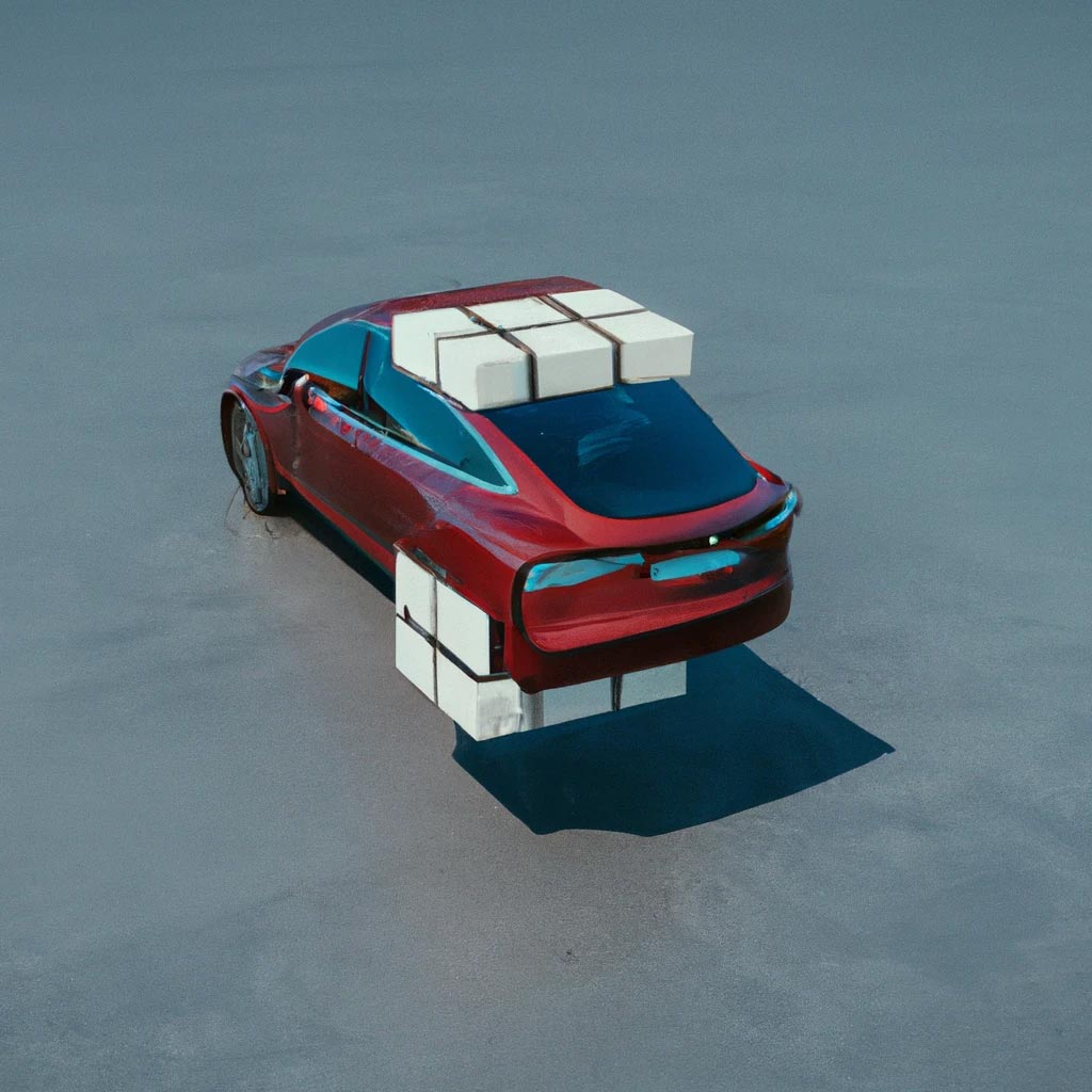 Tesla Model 3 as a Tetris block,