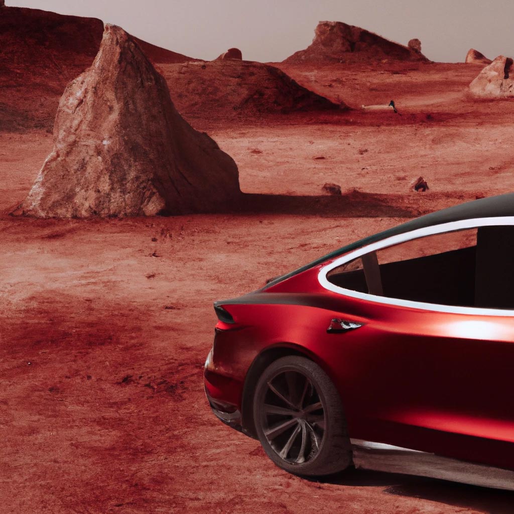 Tesla Model 3 on mars