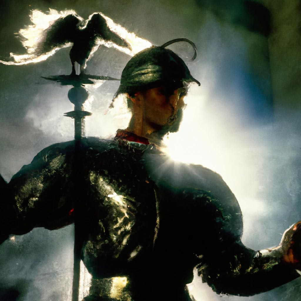 hyper realistic, kodachrome medium shot, portrait of a knight