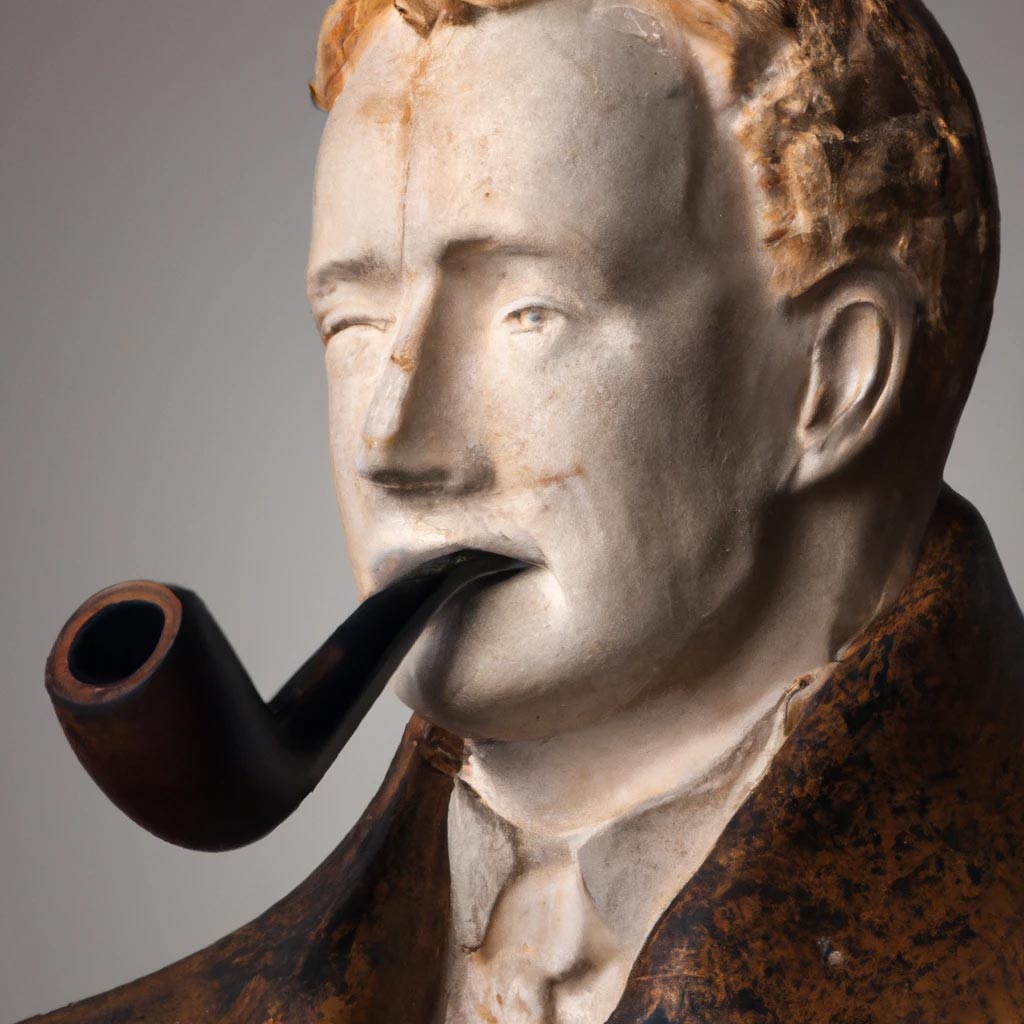 portrait of Conan O’Brien smoking a pipe