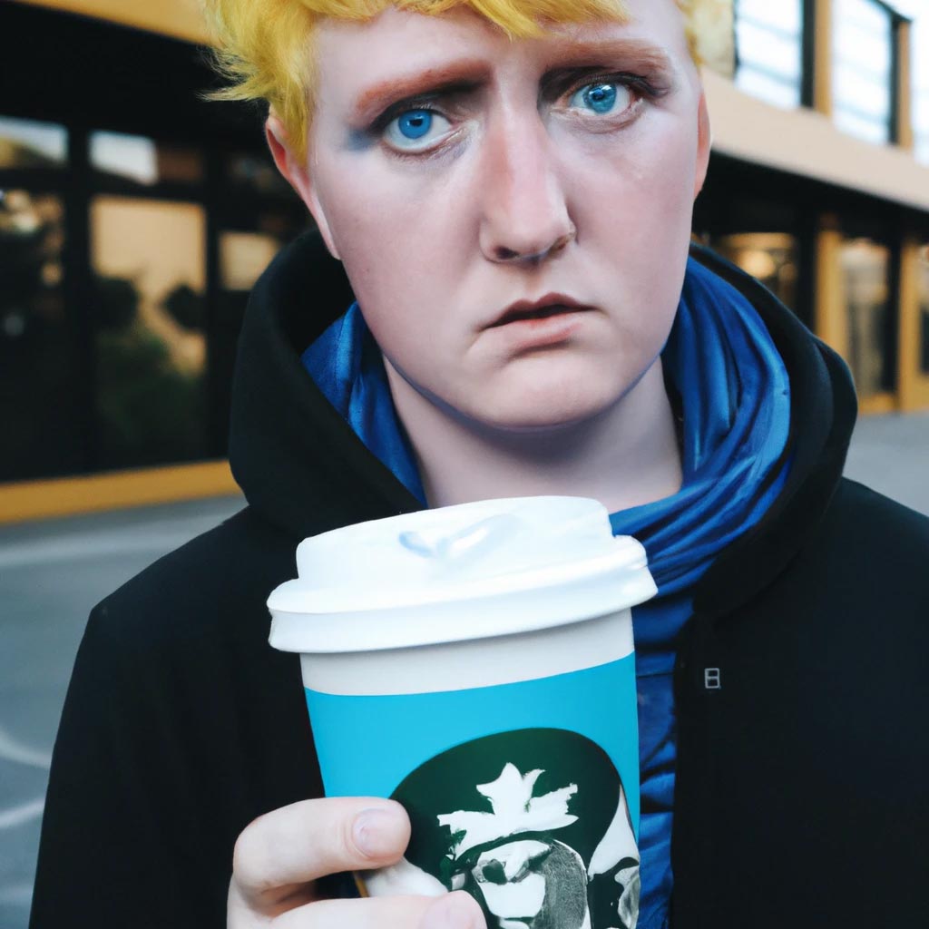 portrait photograph of tweek from South Park as a