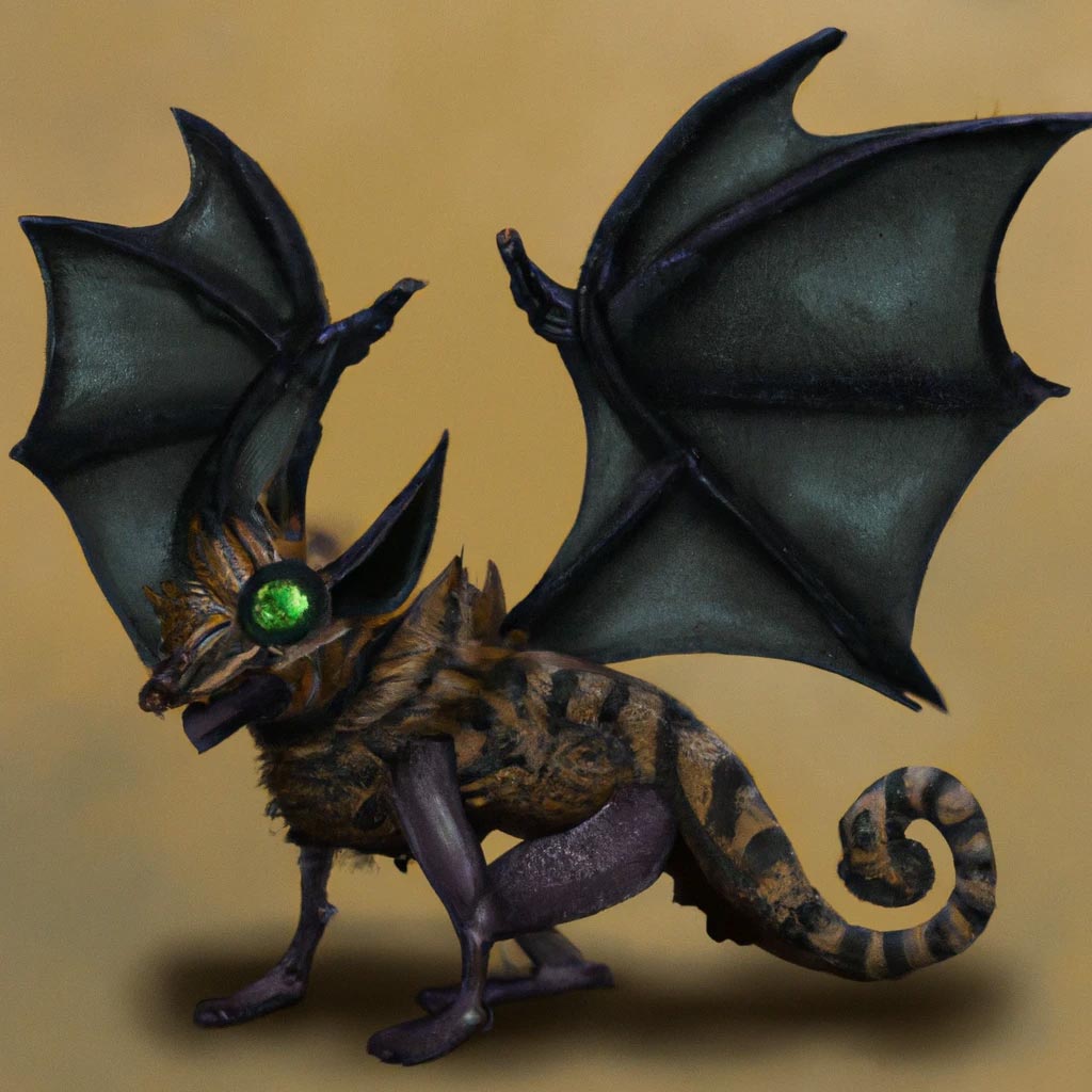 professional art of a bat dragon hybrid,