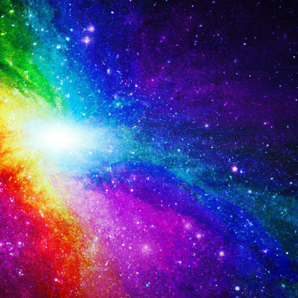 rainbow explosion in SPACE