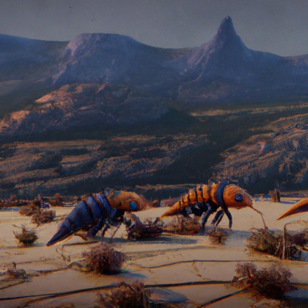 scientifically accurate extra-terrestrial creatures and flora on an oxygen